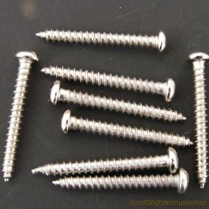 8 STRATOCASTER ELECTRIC GUITAR PICKUP SCREWS CHROME